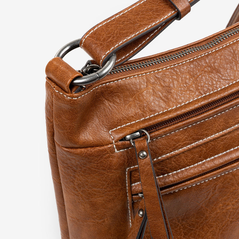 Shoulder bag, leather color, New Classic Series. 28x21x11cm