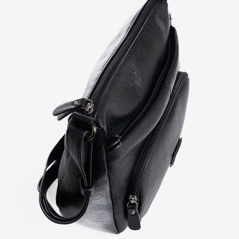 Shoulder bag, black color, New Classic Series. 29x22x11cm