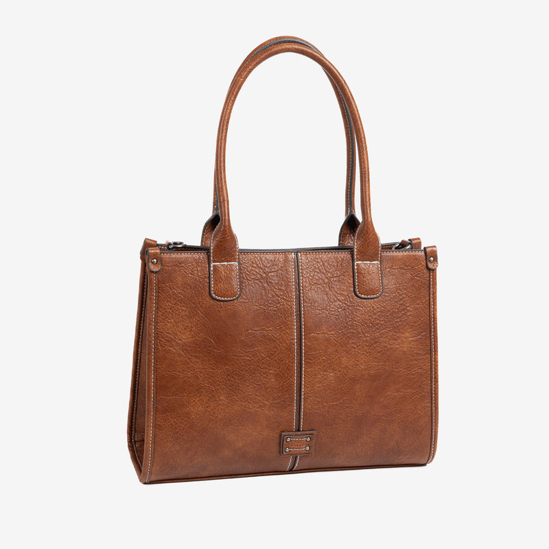 Shoulder bag, tan color, Collection new classic. 34x25x12 cm