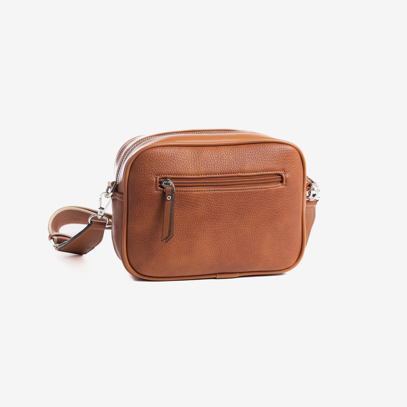 Shoulder bag, leather color, Eivissa Series. 22.5x17x7cm
