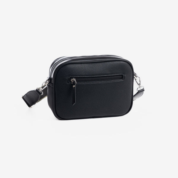 Shoulder bag, black, Eivissa Series. 22.5x17x7cm