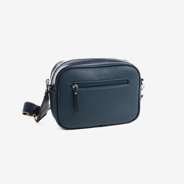 Shoulder bag, navy blue, Eivissa Series. 22.5x17x7cm