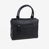 Handbag with shoulder strap, black, Selva Series. 31x24x12.5cm