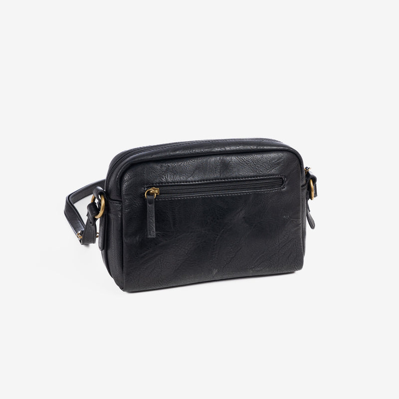 Shoulder bag, black, Malawi Series. 24x17x7cm