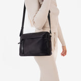 Shoulder bag, black, Tanganyika Series. 26x18x7cm