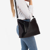 Shoulder bag, black, Tanganyika Series. 30x23x11cm