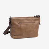Shoulder bag, taupe color, Lunda Series. 32x22x15cm
