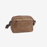 Shoulder bag, taupe color, Lunda Series. 24x17x11cm