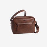 Shoulder bag, brown, Lunda Series. 24x17x11cm