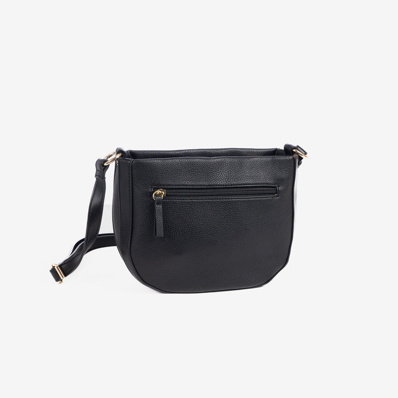 Shoulder bag, black, Victoria Series. 23x18x7cm