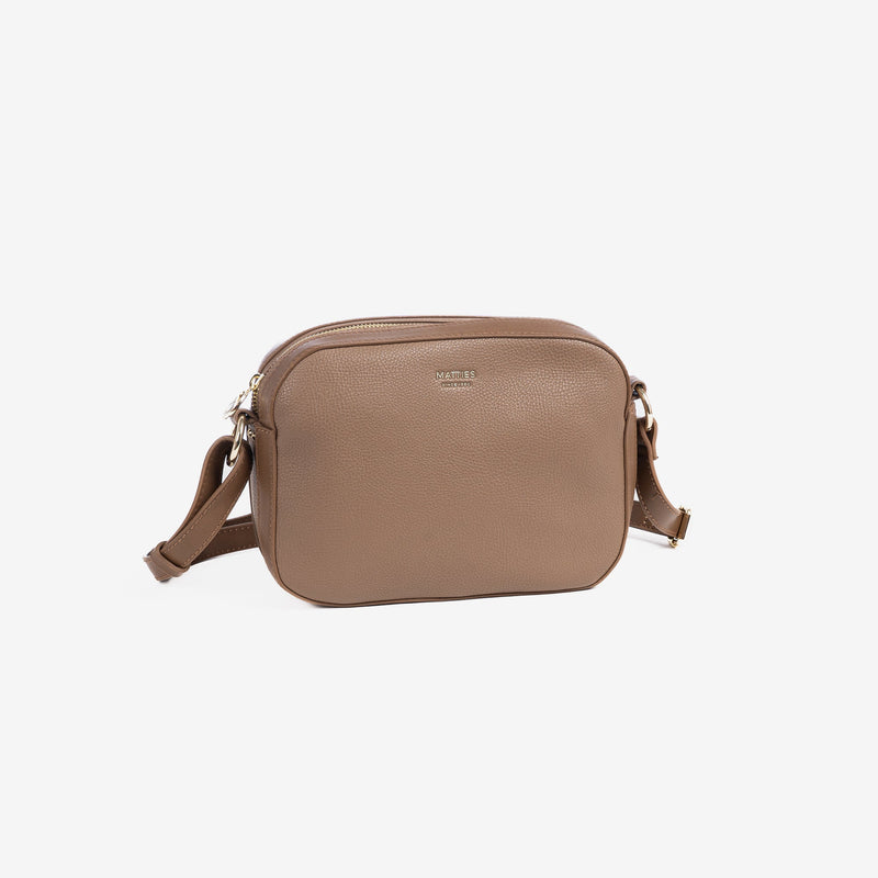 Shoulder bag, taupe color, Victoria Series. 23x17x7cm