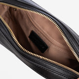 Shoulder bag, black, Victoria Series. 23x17x7cm