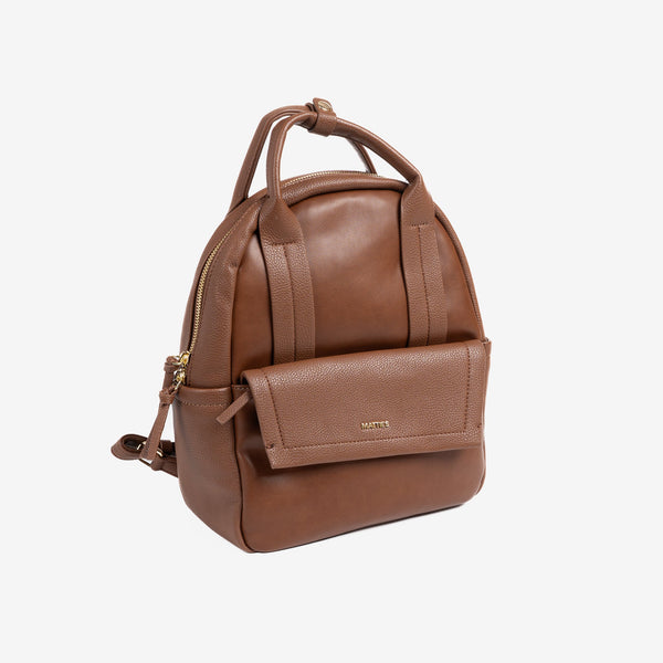 Backpack, tan color, Collection Aziza. 26,5x20x10 cm