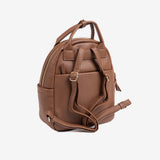 Backpack, tan color, Collection Aziza. 26,5x20x10 cm