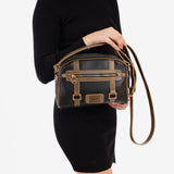 Shoulder bag, black, Rose Series. 26x18x09cm