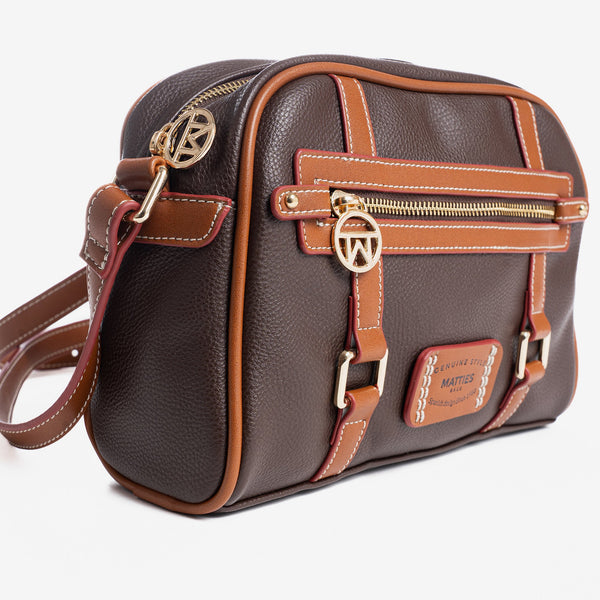 Shoulder bag, brown, Rose Series. 26x18x09cm