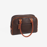 Handbag with shoulder strap, brown, Rose Series. 33x23x10cm