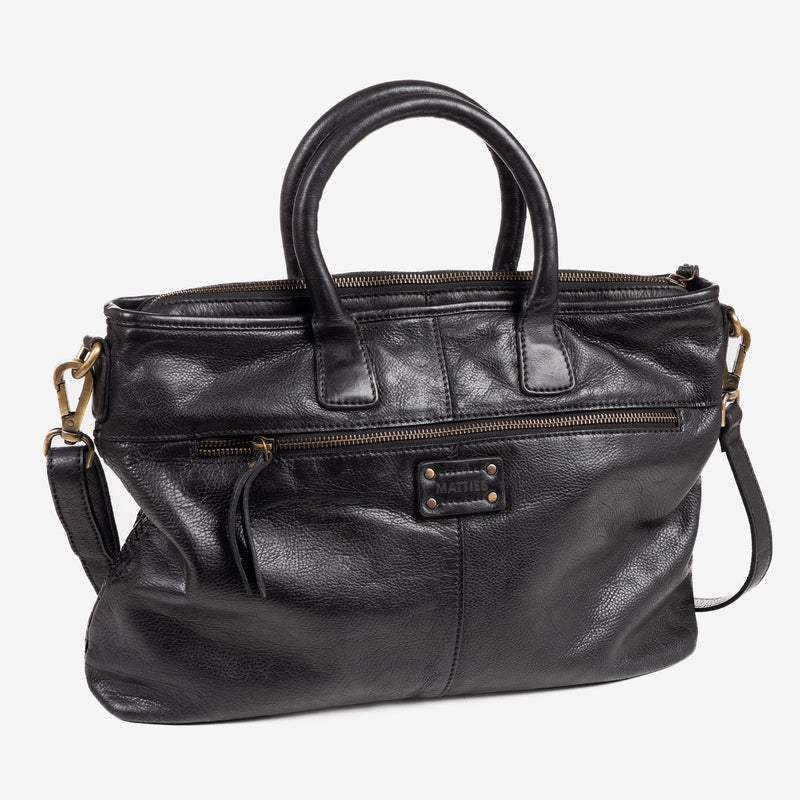 Shoulder bag, black colour. 40x30x06 CM