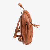 Woman's backpack, tan color. 24x31x09 CM