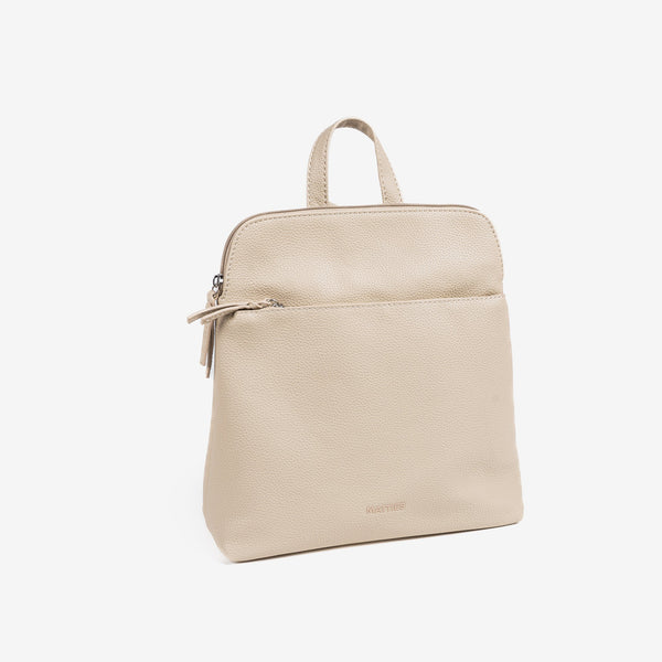 Woman's backpack, off white color, Collection azores. 28.5x30x10 cm