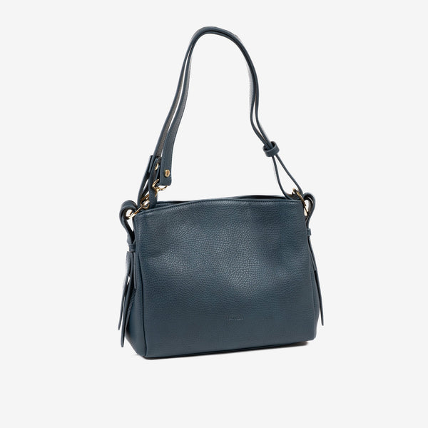 Bolso de hombro para mujer, color azul, Serie holbox. 32.5x29x12 cm –  Matties Bags