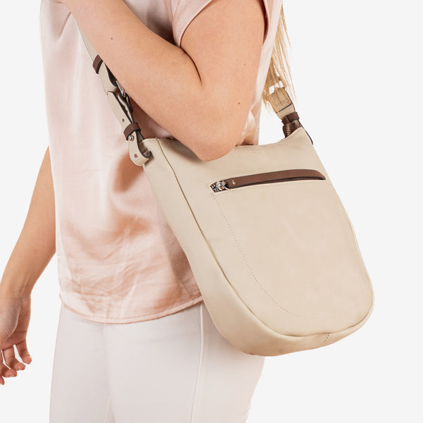 Shoulder bag for women, beige color, Somta Series. 27x27x05cm