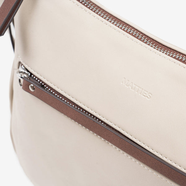 Shoulder bag for women, beige color, Somta Series. 27x27x05cm