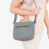 Shoulder bag for women, blue color, Somta Series. 24.5x20x10cm