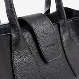 Handbag with shoulder strap, black, Reunion Series. 30x20x12cm
