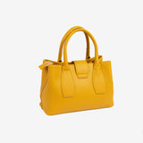 Handbag with shoulder strap, yellow color, Collection reunion. 30x20x12 cm