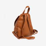 Woman's backpack, tan color, Collection reunion. 24x30x12 cm