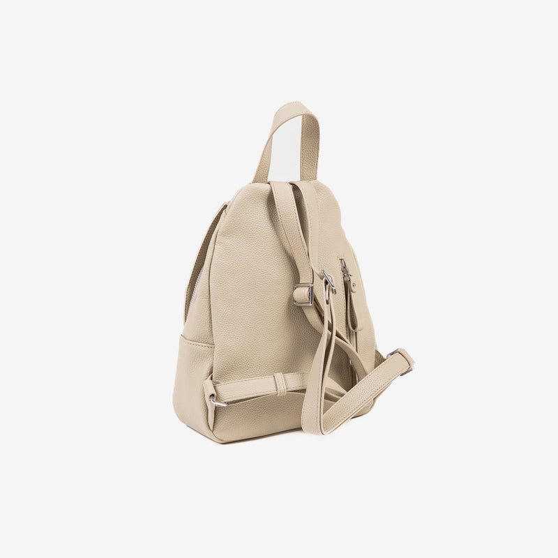 Women's backpack, beige, Reunion Series. 24x30x12cm