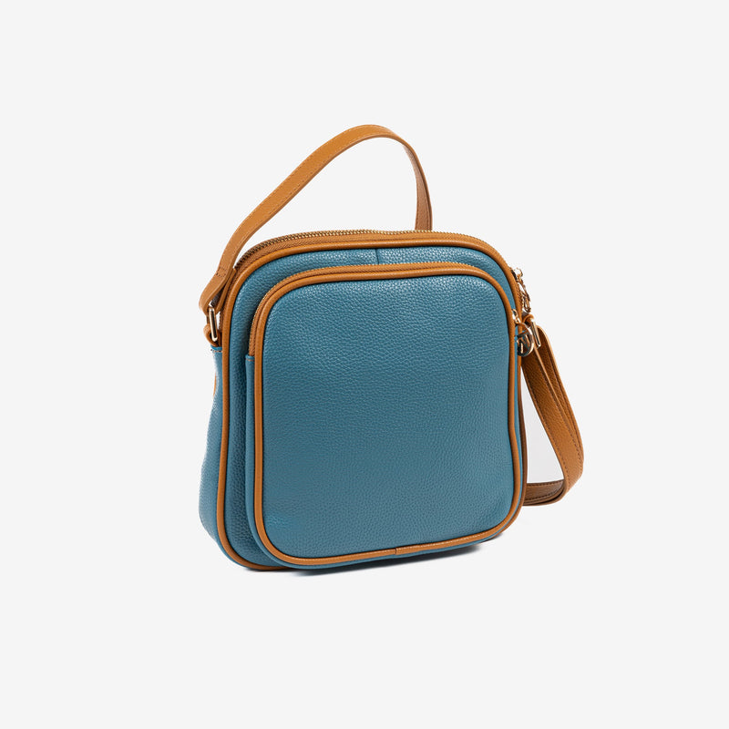 Shoulder bag for women, blue, Faroe series. 23x22x10cm
