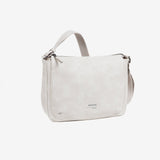 Woman's cross body bag, off white color, Collection tonga. 30x22x10.5 cm