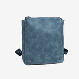 Woman's backpack, blue color, Collection tonga. 27.5x31x11 cm