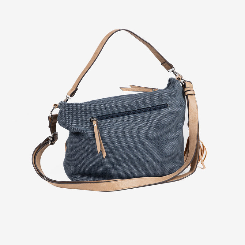 Shoulder bag, blue color, Collection holbox. 29.5x25x15 cm