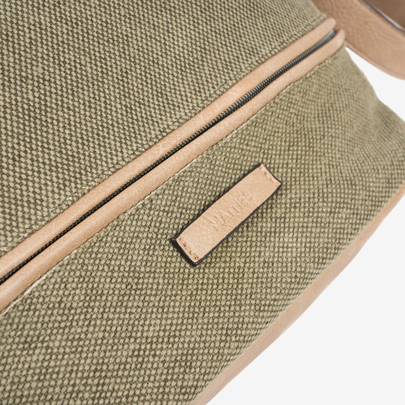 Shoulder bag, khaki color, Holbox series. 29.5x25x15cm