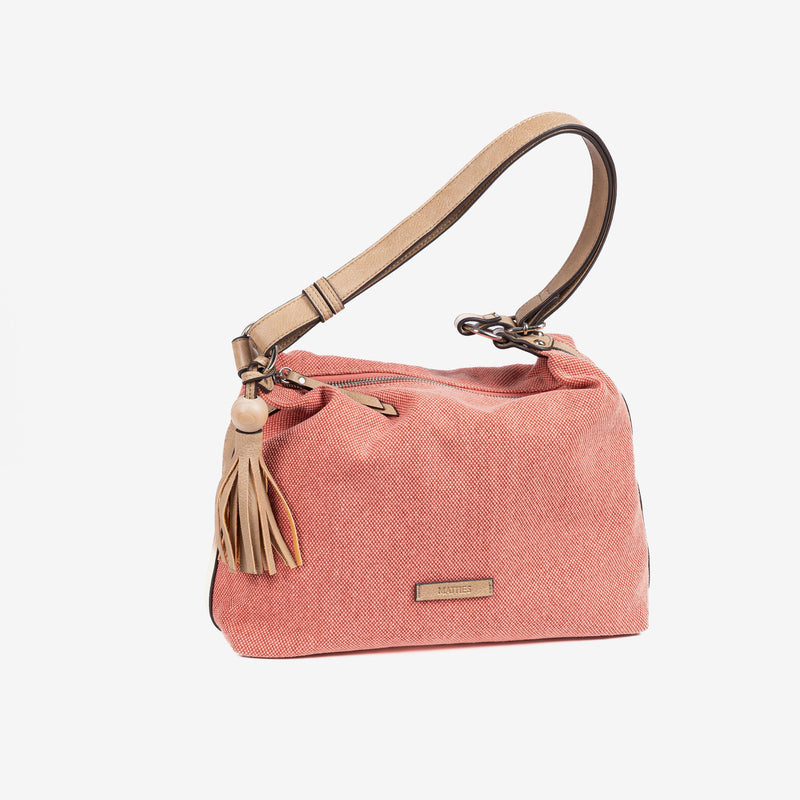 Woman's cross body bag, brick color, Collection holbox. 32.5x29x12 cm