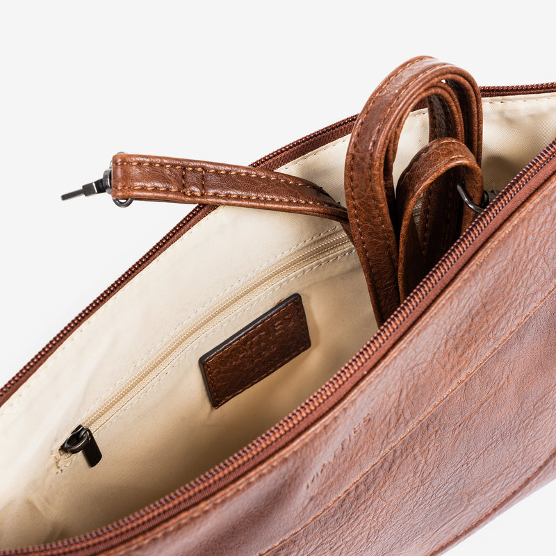 Brown handbag, wallet collection