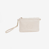 Handbag with shoulder strap, off white color, Collection carteras mano. 26x17 cm