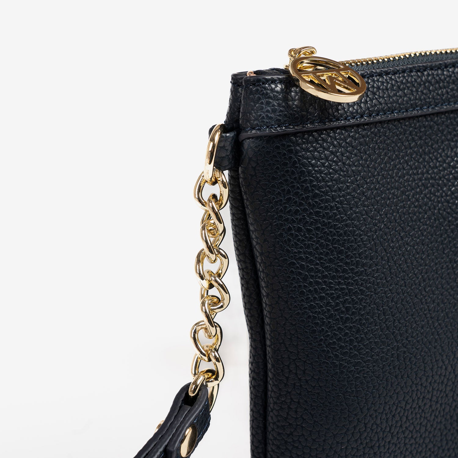 Handbag with shoulder strap, blue color, Handbags Series. 26x17cm