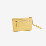 Handbag with shoulder strap, color lima, Collection carteras mano. 26x17 cm