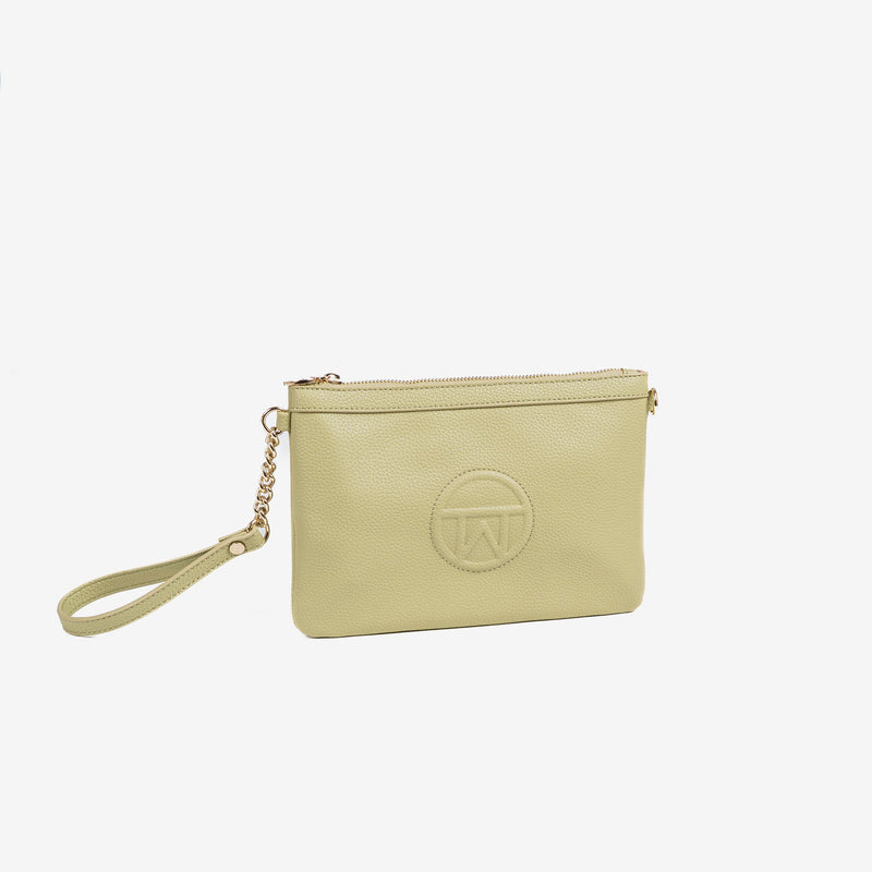 Handbag with shoulder strap, green color, Collection carteras mano. 26x17 cm