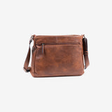 Classic cross body bag, brown color