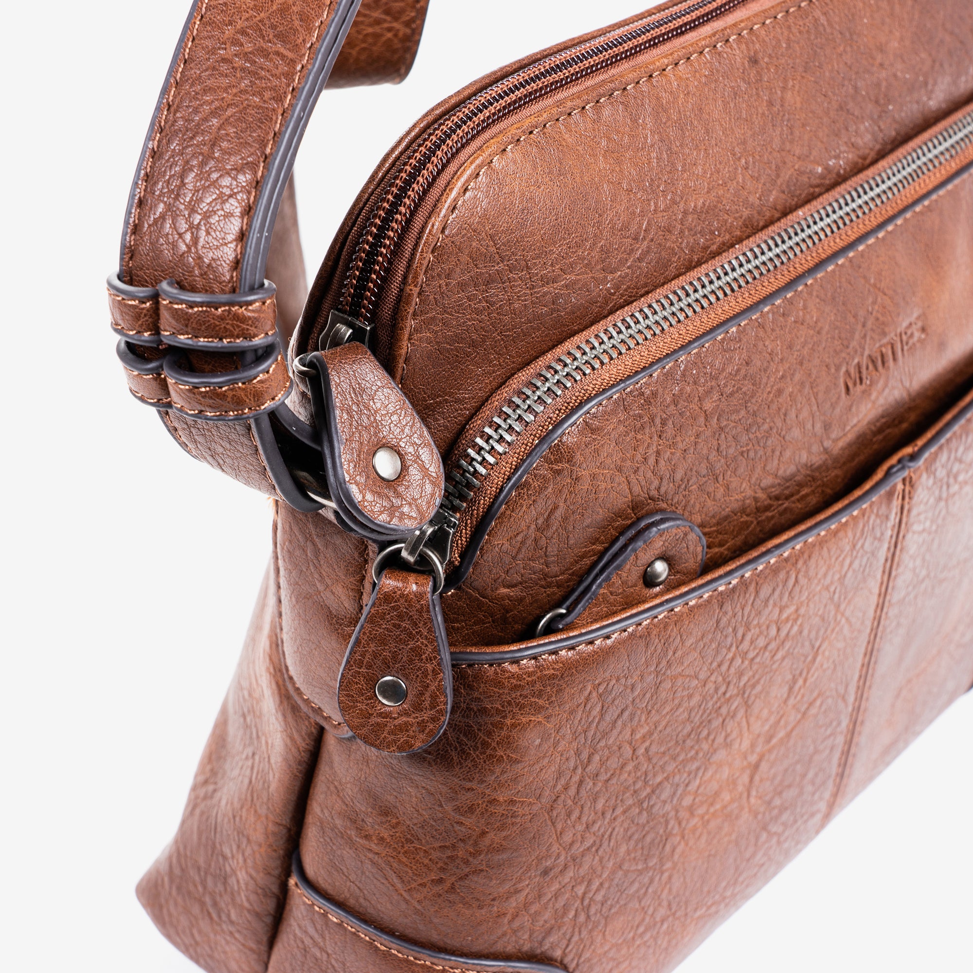 Bolso bandolera Classic, color marrón
