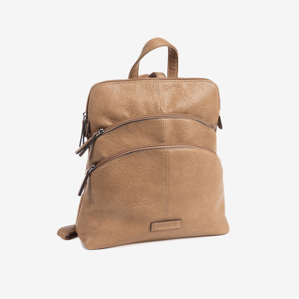 Women's backpack, camel color, Backpacks Series - 28x31x9 cm