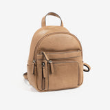 Women's backpack, camel color, backpack collection - 23x27x11.5 cm