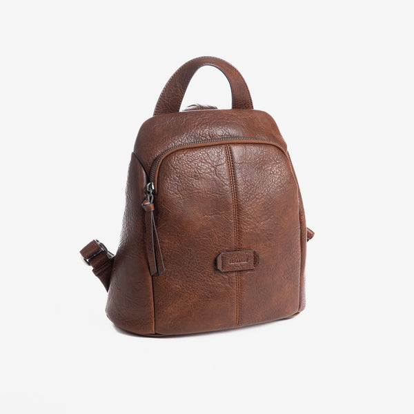 Anti-theft backpack, brown, Backpacks Series. 28x27x13cm