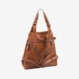 Women's backpack, leather color, sport backpack series. 30x30x11cm