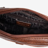 Mini bolso para mujer, color marrón, Serie Minibags. 21x14x5 cm